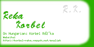 reka korbel business card